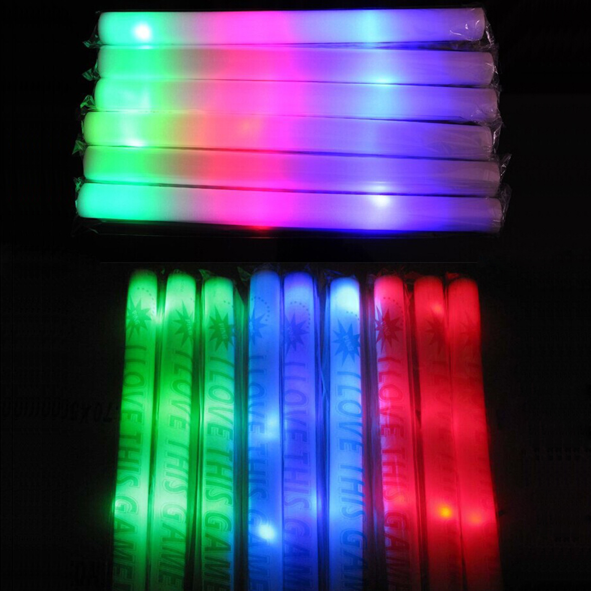 

LED Colorful rods led foam stick flashing foam stick, light cheering glow foam stick concert Light sticks Electronics 2019 New