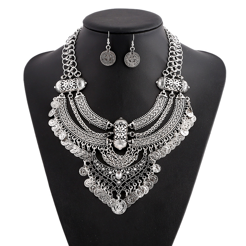 

Bohemia Ethnic Maxi Statement Necklace Women Jewelry Personality Show Necklaces pendants Facroty Sale collares