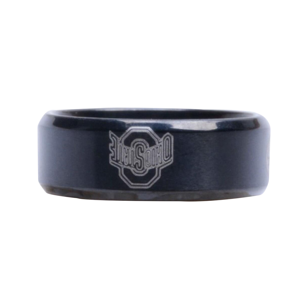 

New Arrival Black Ohio State University Sign Stainless Steel Men Ring Male Ring