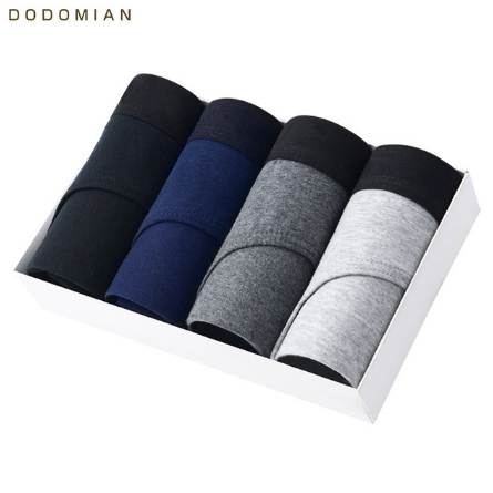 

New Men's Briefs Male Underwear Cotton Men Solid Underwear Sexy Underpants 4pcs\lot DODOMIAN Plus Size Young Gay Cuecas