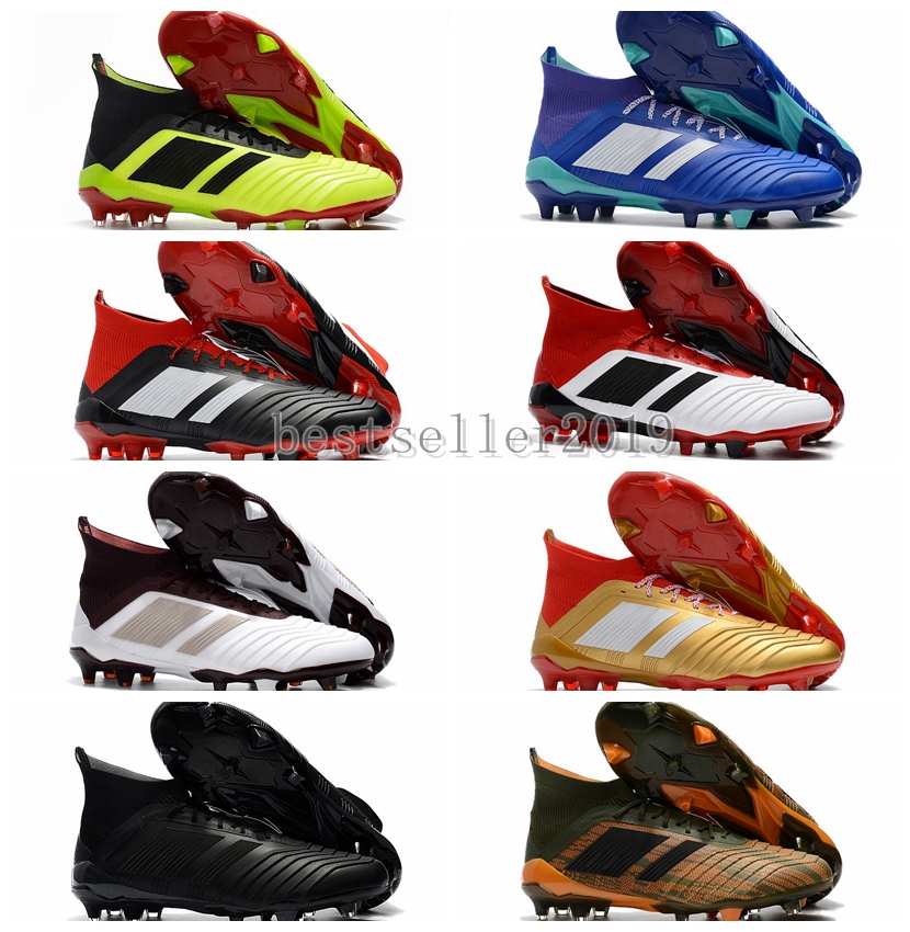 

2018 mens soccer cleats Predator accelerator mania 18.1 FG shoes high ankle football boots scarpe da calcio botas zapatos de fÃºtbol futbol