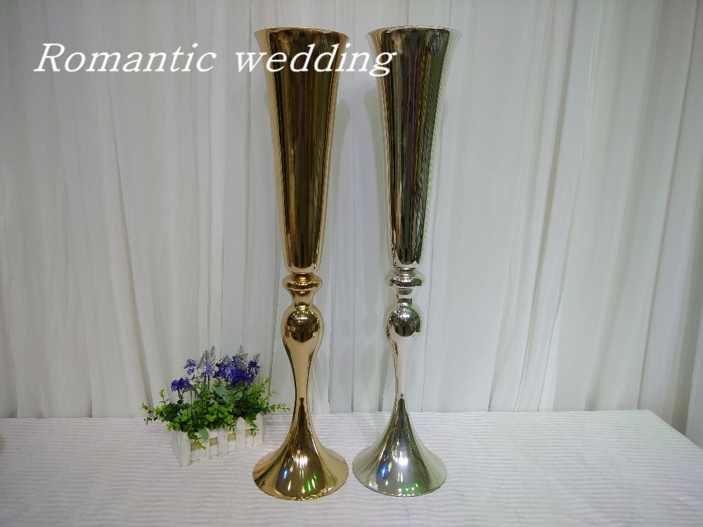

Romantic gold-plated retro silver high 75 cm metal vase/flower vase/homemade vase for wedding/party/birthday decortion