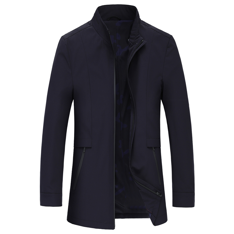 2018 Men's fashion Stand collar trench coat Men high quality windbreaker Business Casual jackets coats Men's Classic jacket