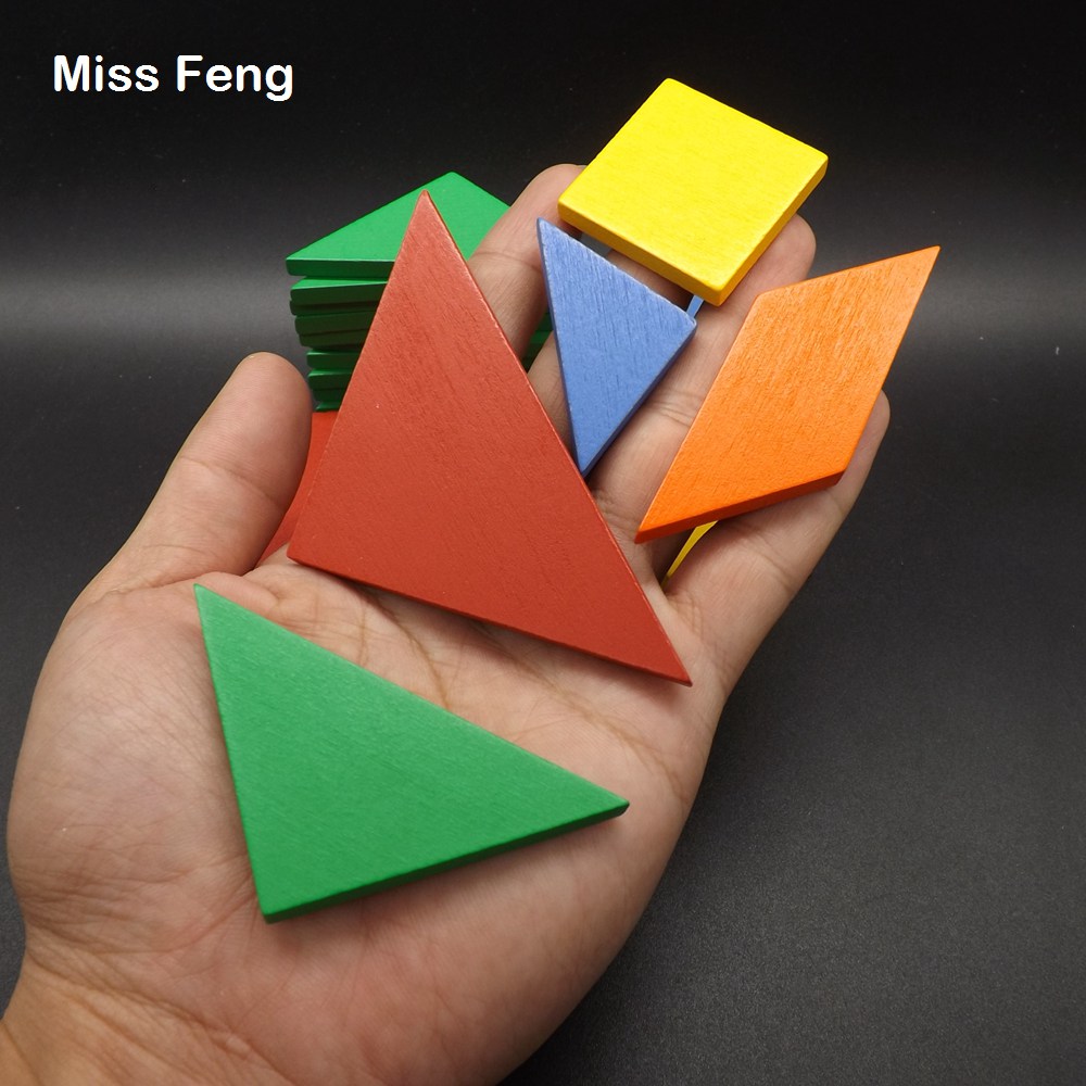 

32 pcs Colorful Tangram Puzzle Tetris Game Children Kid Gift Puzzle Wooden Toy Early Education Developmental Baby Toy