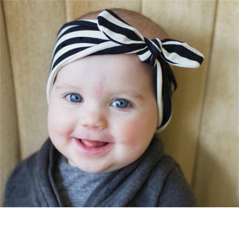 

Infant Head Wear Hair Headbands Hair Accessories Newborn Rabbit Ear Hair Bands Bunny Children Stripe Heandbands, Multi-color