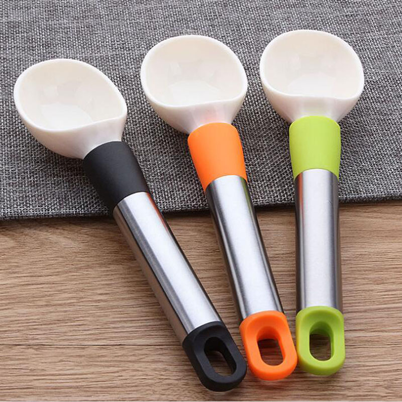 

Creative Ice Cream Spoon Plastic ABS Fruit Watermelon Scoop Not Easy To Deform Kitchen Accessories Durable QW7430