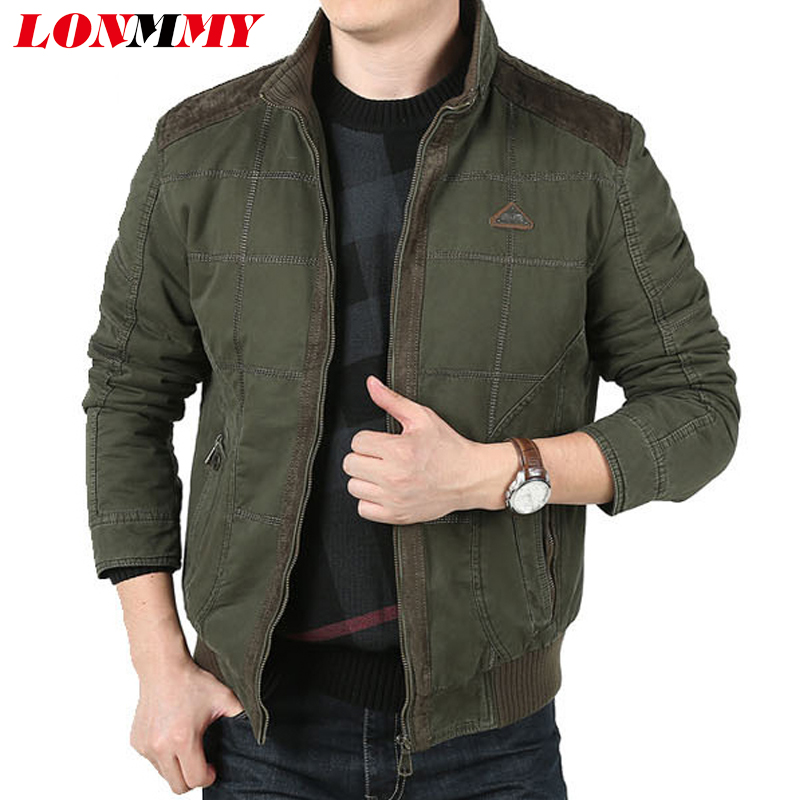 

LONMMY Coats Jackets mens chaquetas hombre Jackets Men's Clothing Outerwear Streetwear windbreaker Khaki Army green 2018 Winter