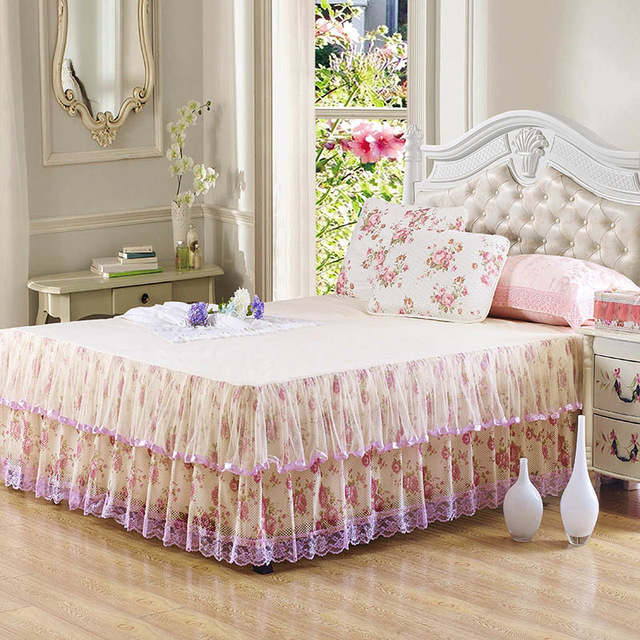 Skirted Bedspread King Bed Skirtks Lace Floral Bed Skirts Sale