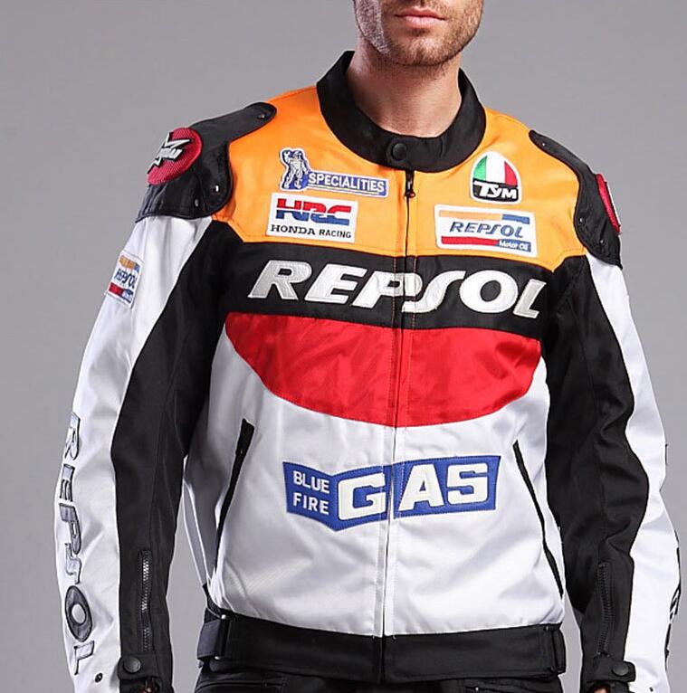 

Men's Moto GP motorcycle REPSOL Racing Leather Jacket Racing Jackets Motorbike Riding PU leather Jacket Men's coat, Bule