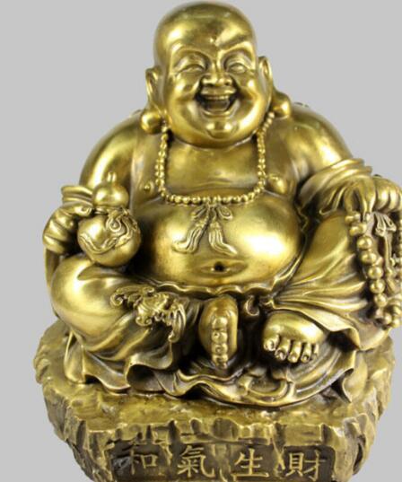 Chinese buddhist exquisite wishful bead happy smile smiling Buddha