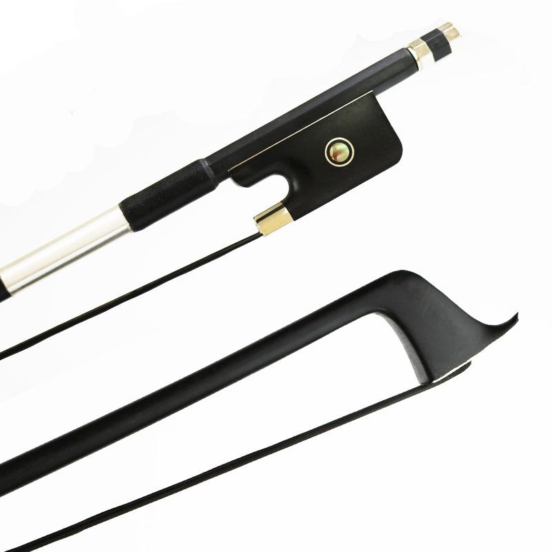 

Free Shipping New 4/4 Size Carbon Fiber Cello Bow Pernambuco Performance Black Horsehair Ebony Frog Round Stick