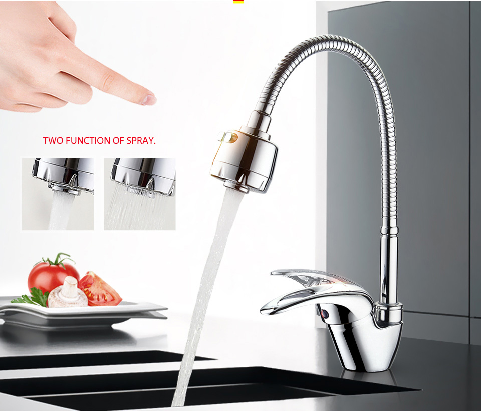 2019 Wholesale Kitchen Faucet Universal Tube 3 Kinds Of Water Way