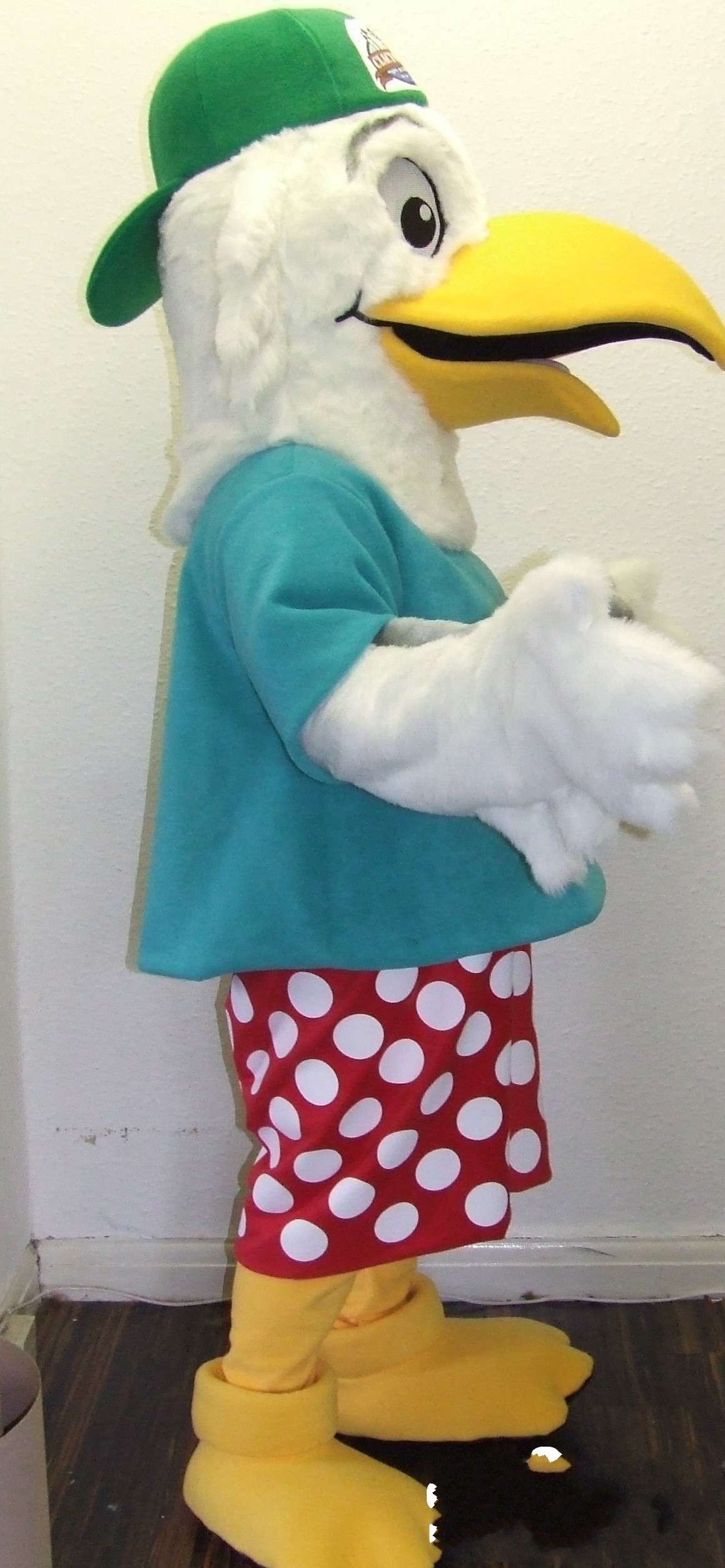 

Custom eagle bird mascot costume free shipping, White