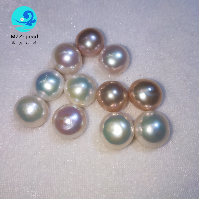 

low price large button edison freshwater pearls,white pink purple colors