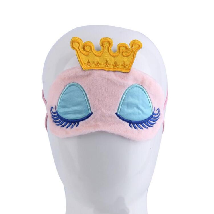 

High quality 3D Soft Princess Crown Eye Mask Shade Nap Cover Blindfold Sleeping Travel Rest for Christmas gift