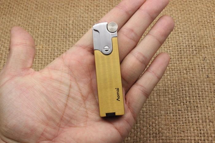 

New Arrival Genuine Aomai Compact Jet Butane Lighter Torch Windproof Lighter Metal Grinding Wheel Lighter Can Print Logo