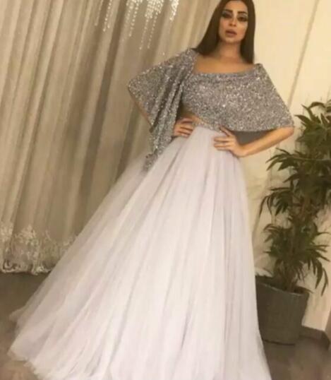 

Evening dress Yousef aljasmi Kim kardashian Kimono sleeve V-Neck Beaded Ball gown Long gown Almoda gianninaazar ZuhLair murad Ziadnakad, Same with picture
