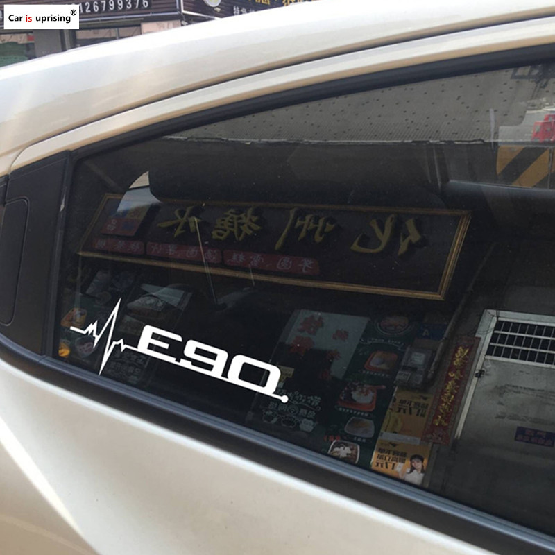 2pcs/lot M power performance E28 E30 E34 E36 E39 E46 E60 E61 E62 E90 E91 E92 LOGO car windows sticker for BMW