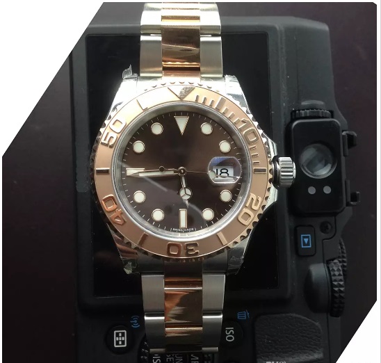 

2019 Luxury Stainless Oyste bracelet Fashion 40mm brown face Mens Watch 116655 Sports Men Automatic movement Watches free shipping, See picture 1