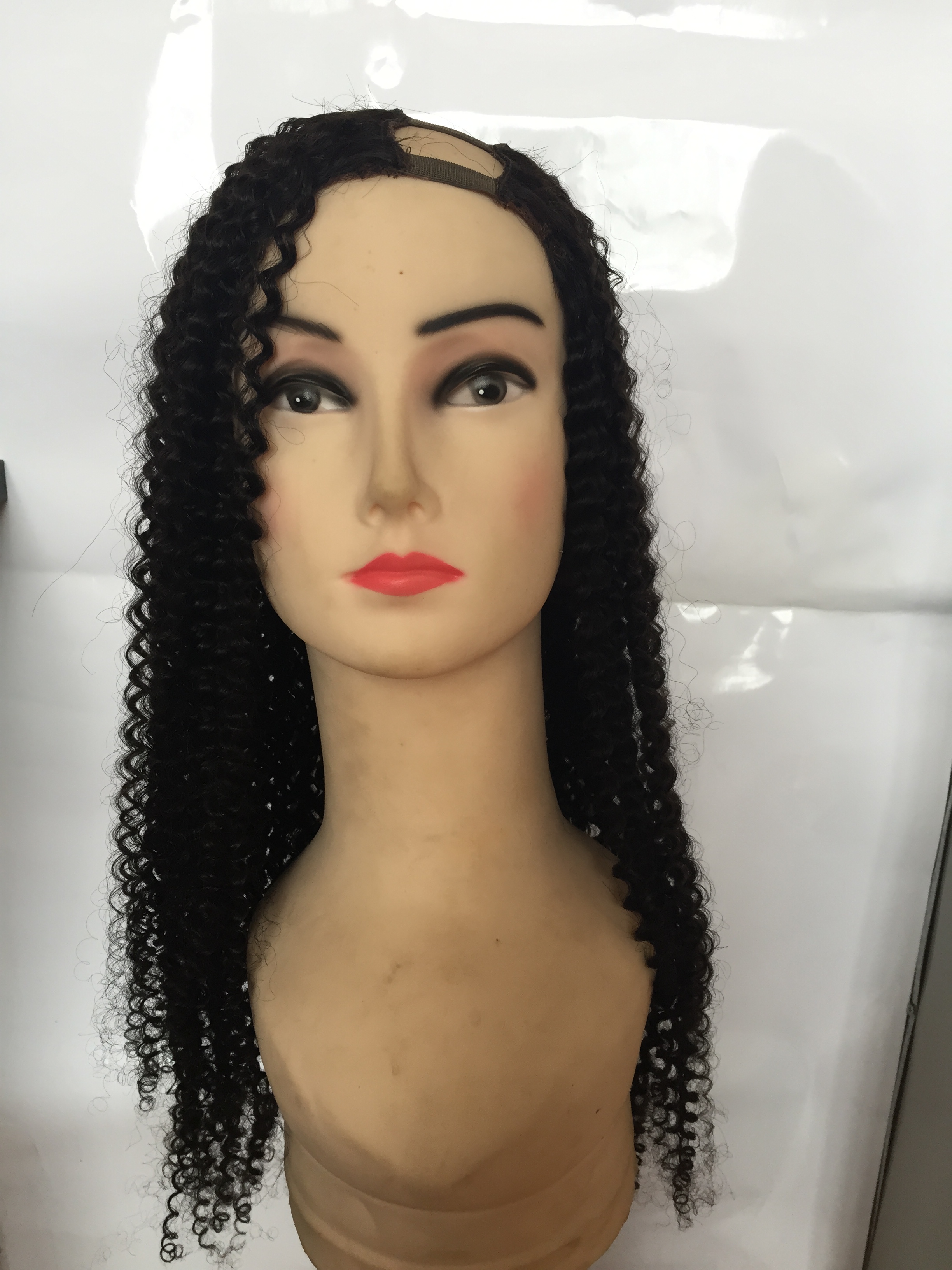 

8-24inch Kinky curl Human Hair U Part Wig Peruvian Virgin Hair Middle/left/Right U Part Lace Wigs For Black Women 1#/1b/2#/4#/natural color