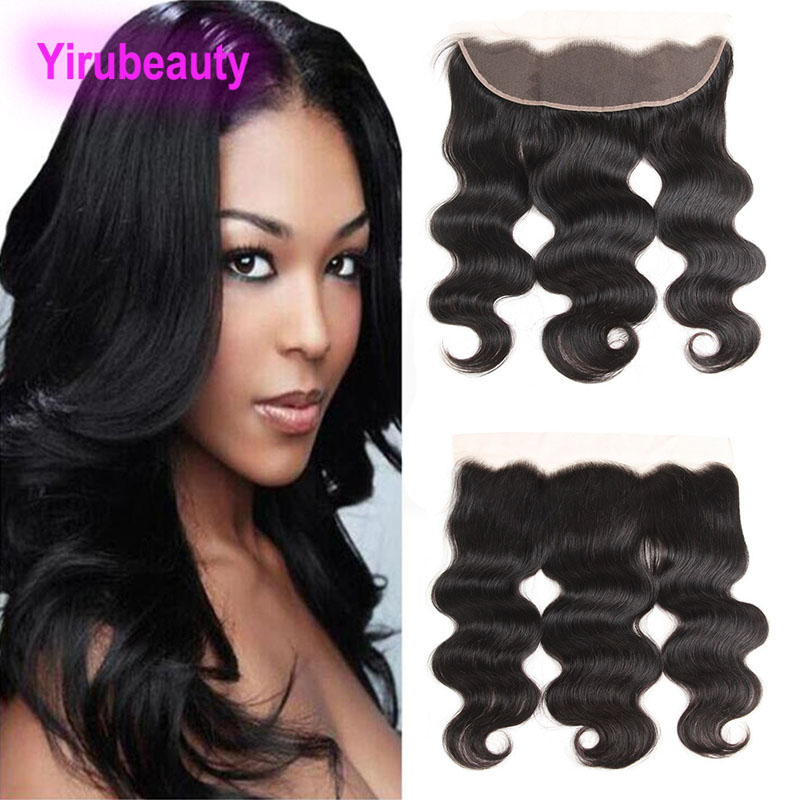 

Brazilian Human Hair 13X4 Lace Frontal Body Wave Weaves Free Part Ear To Ear Virgin Hair 10-24inch, Natural color