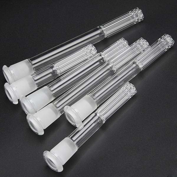 

Glass Downstem With 6 Armed Connector 14mm Female To 18mm Male 14F-18M Glass Tube Frosted Joint Dropdown Glass Water Pipe2568