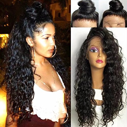

360 Lace Frontal wig Pre plucked 360 full lace human hair wigs 150% density deep curly virgin remy front Diva2, Natural color