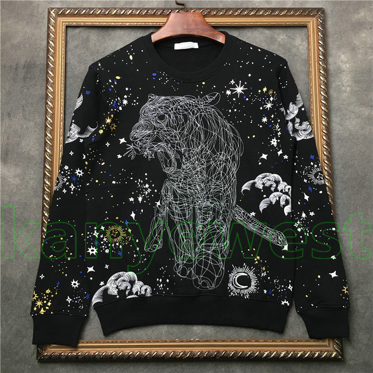Fashion Autumn hot Clothing Designer hoodies Mens Sweaters pullover long sleeve high quality Sketch tiger printing Hoodie sweatshirt