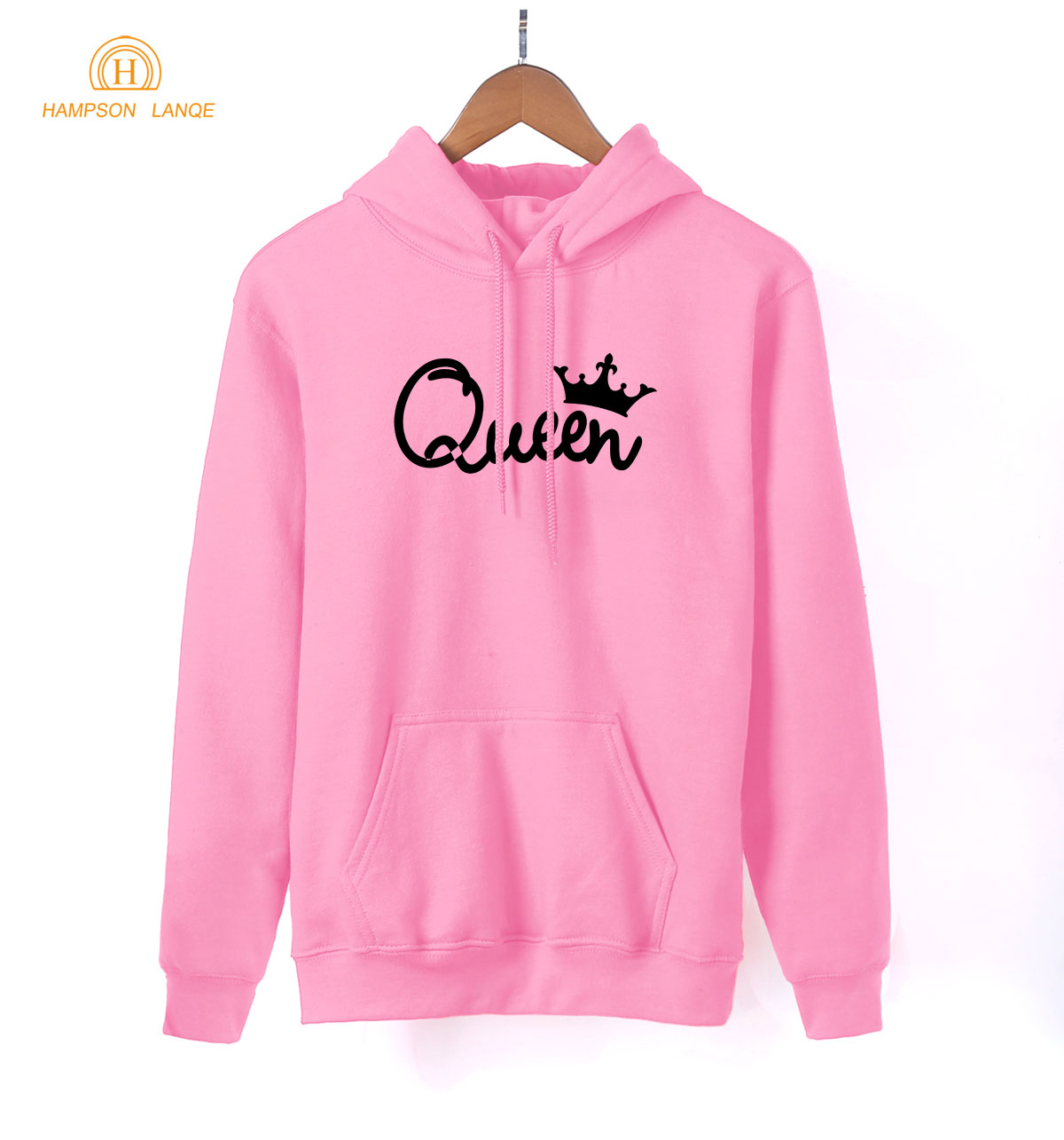

Imperial Queen Print Female Pullovers 2018 Hot Spring Autumn Cute Sweatshirts Women's Slim Fit Hoodies Pink Harajuku Hoody, White