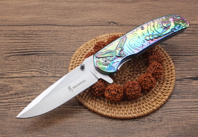 

Free freight Browning DA137 folding knife 440 blade all steel tie handle Hardness of 58 HRC outdoor hunting tool knife pocket knife