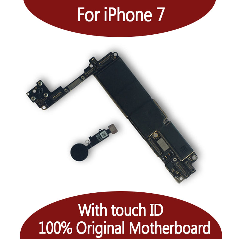 

For iPhone 7 32GB 128GB Motherboard with Touch ID & Fingerprint,Original Unlocked Logic board Free Shipping