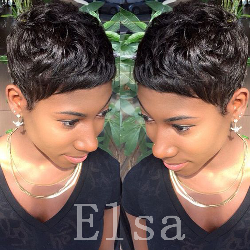 

Bob None Lace Front Human Hair Wigs For Black Women Brazilian full machine made Straight Short Wig