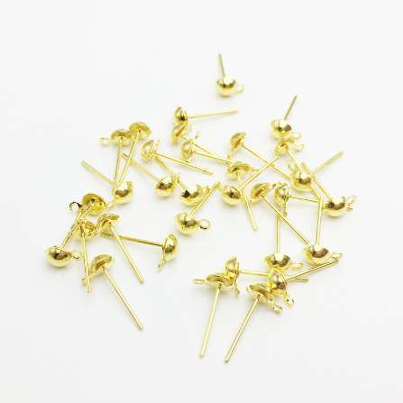 

200pcs/lot 4mm Silver Rhodium Gold Color Earring Posts DIY Jewelry Making Findings Earrings Back