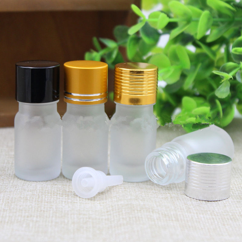 

5ml Mini Refillable Portable frost glass essential oil bottle essential vials Cosmetic Containers fast shipping F20173592