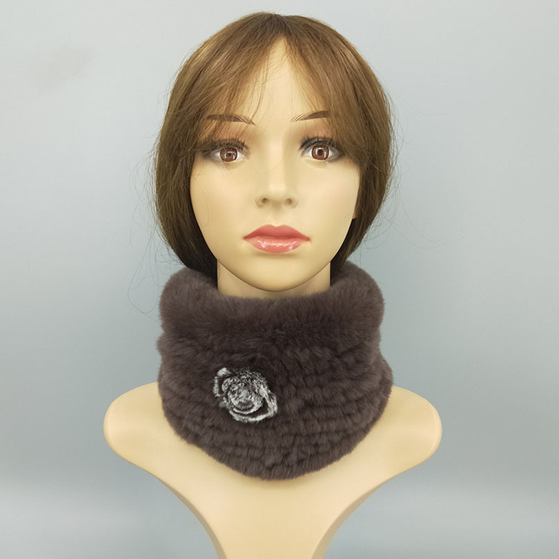 Real Rabbit Hair Scarf Women Scarves Headband Natural Rex Rabbit