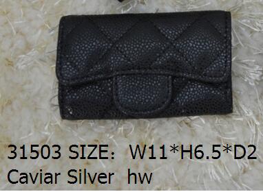 caviar leather silver HW
