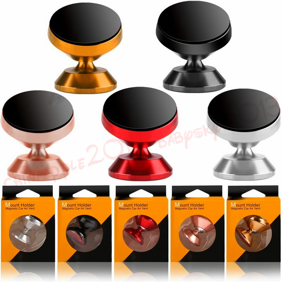 

Magnetic Cellphone Car Mount Holders Stand Alloy Holder for iphone 7 8 x samsung s7 s8 s9 android phone pc mp3, Choose color