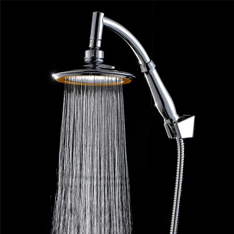 

LeKing 6 inch Bathroom Shower Head Round Chrome Ultra-thin Showerheads Rainfall Shower Head Rotate 360 Degrees Rain