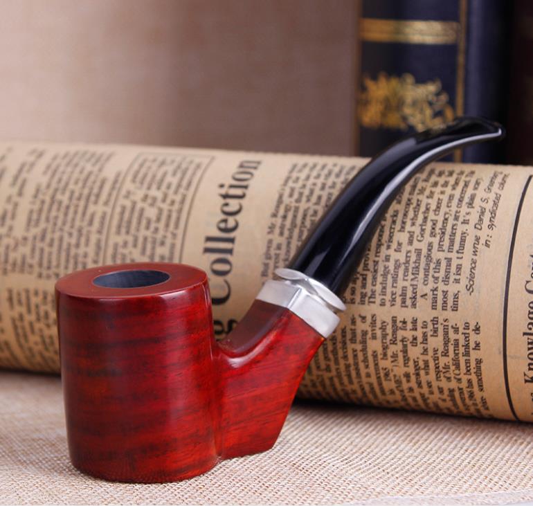 

New creative flat bottom mahogany detachable filter red sandalwood pipe smoking set