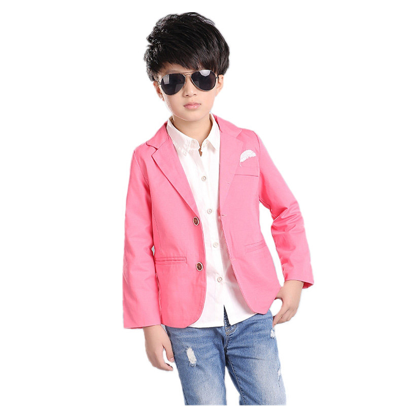 

Kids Boys Blazer Cotton Wedding Formal Blazer Casual Children Solid Brand Party Outwear Boys Jacket, Blue