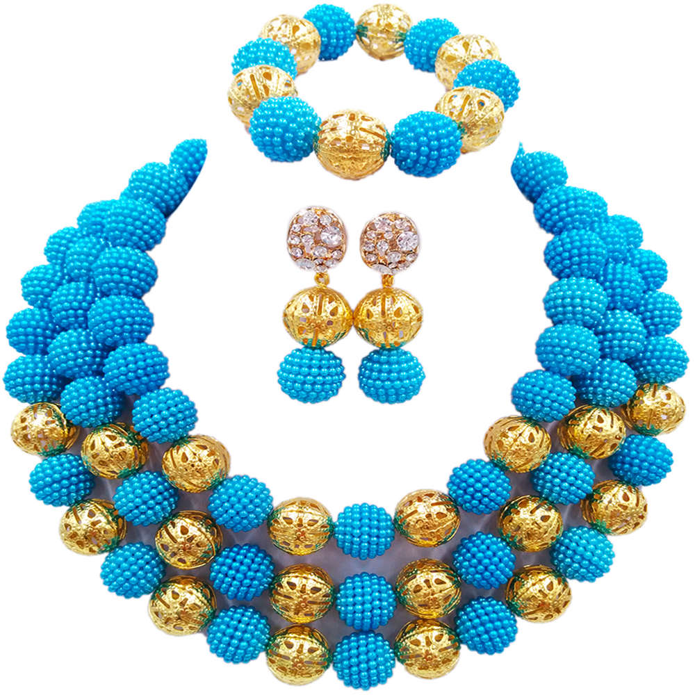 laanc Handmade Folk Fashion High Grade Orange Coral Beads JewelrySets Necklace Bracelet Earrings African Nigerian Wedding