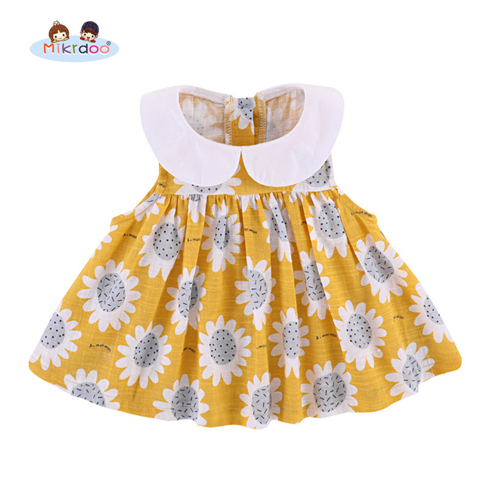 Toddler Baby Girls Peter Pan Collar Dress Swing Casual Sundress