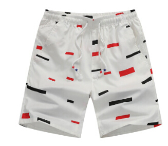 

Summer Beach Casual Shorts Elastic Waist Print Mens Active Sportswear Slim Fashion Pants Straight Multicolor Males Shorts Beach Wear, Black
