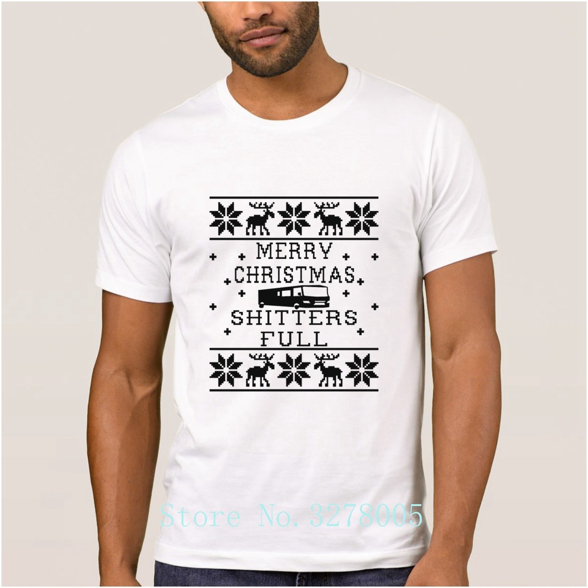 Karakter Mizah Merry Christmas Shitters Tam Noel Tatil T Gömlek Erkekler 2018 erkek T Shirt