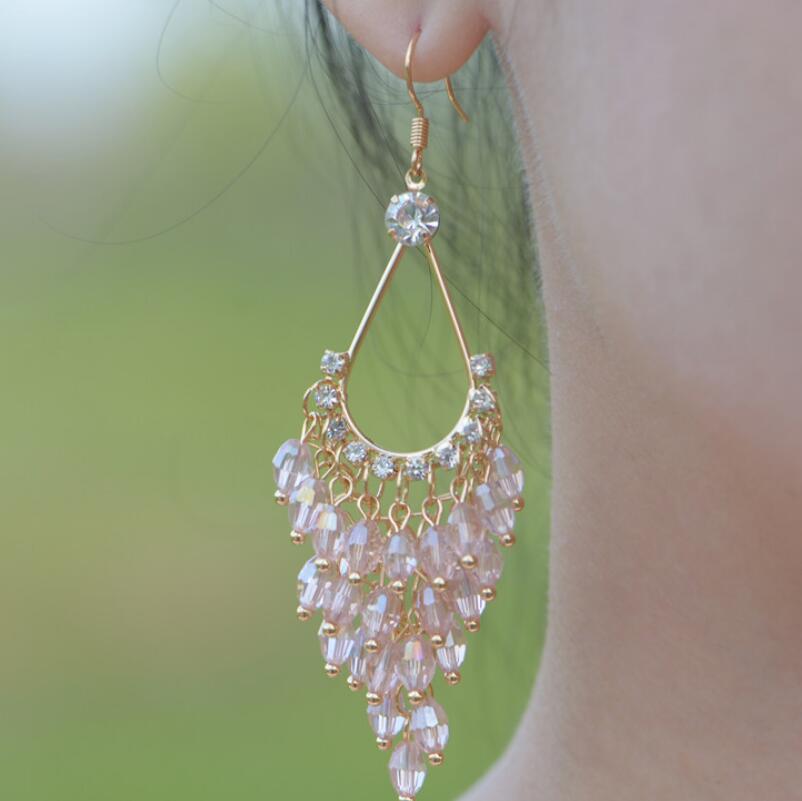 

jewelry earrings for women crystal Bohimian style water drop charm earrings hot fashion free of shipping