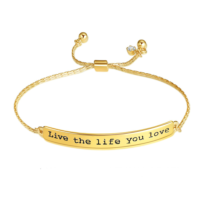 

Identification Bracelets for Women ID Bracelet Letter Bracelets Gold Silver Rose Gold Fashion Jewelry 6 Styles