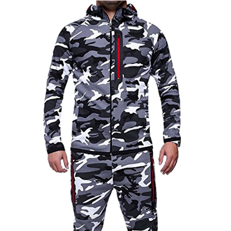 NIBESSER 2018 Nouveau Camouflage Veste Hommes Plus La Taille Camo À Capuche Manteaux Armée Veste De Mode Hommes Streetwear Survêtement