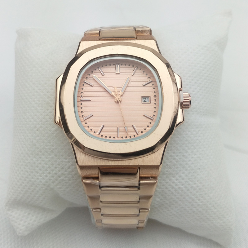 

2019 New Watches Fashion Calendar Stainless Steel Life Waterproof Mens Watches Quartz Wristwatches Business Men Watch Gift, Slivery;brown