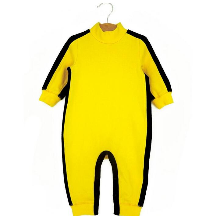 

Baby Rompers Boys Clothes Newborn Boys Bruce Lee Kung Fu Romper Jumpsuit Outfit infant clothing cotton cloth boy 4M-24M, Black;red