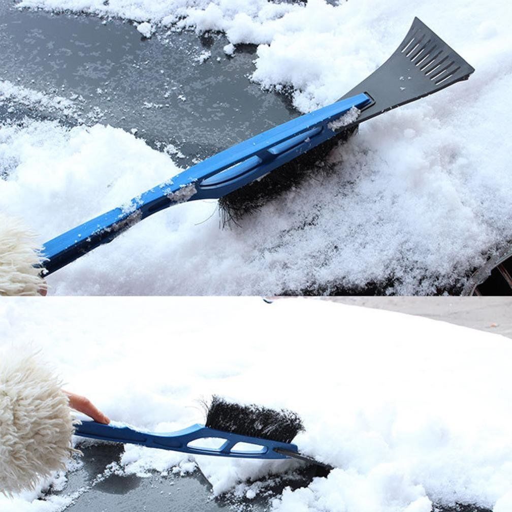 

2-in-1 Car Ice Scraper Snow Remover Shovel Brush Window Windscreen Windshield Deicing Cleaning Scraping Tool
